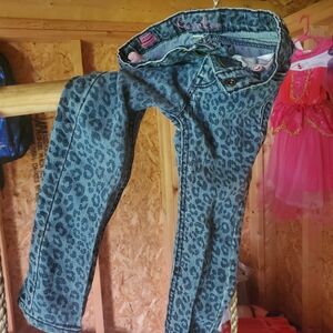 Leopard Print Girls Jeans